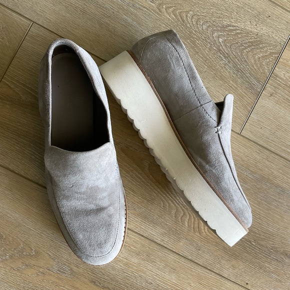 Vince Shoes - VINCE Smoke Gray Slip On Suede Platform Loafers/Sneakers Size 6.5